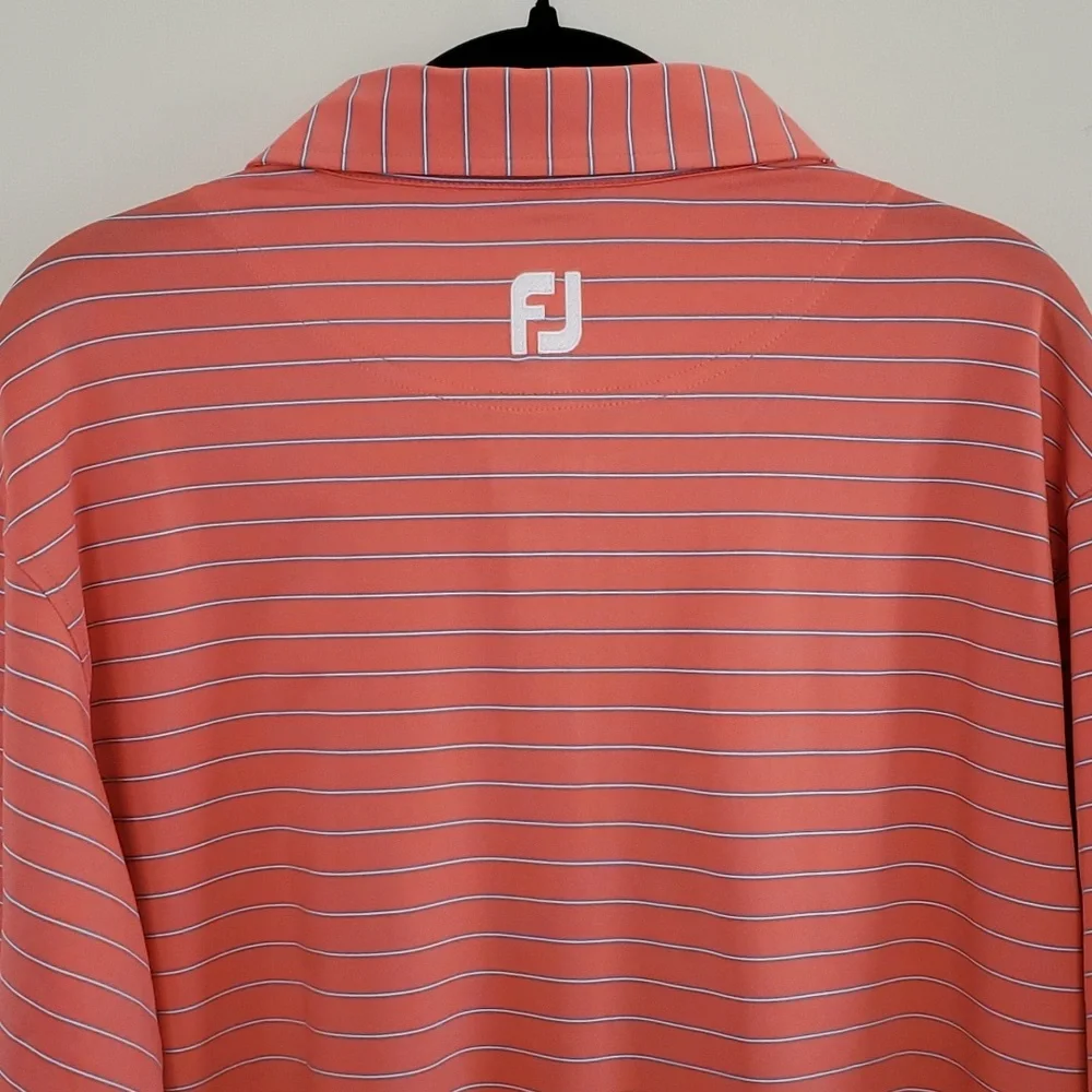 Footjoy Golf Shirt - Triple Pinstripe - Picture 4 of 7